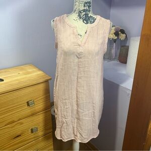 NWT LL Bean Red Striped Dress - XS